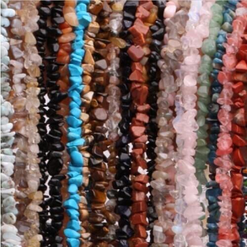 Natural Chips Beads For Jewelry Making Red Carnelian Red Coral Lemon Stone Agates Amazonite Stone Beads 87cm/strand(34")