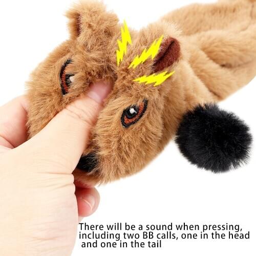 New Cute Plush Toys Dog Toys Squeaky Whistling Involved Squirrel Squirrel Raccoon Fox Skunk Animal Plush Toy Squeak Pet