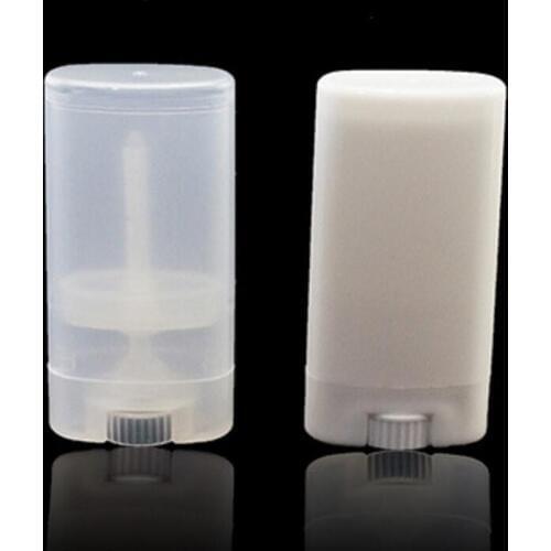 Wholesale 15ml Empty Plastic Oval Lip Balm Tubes Deodorant Containers Lipstick Fashion Lip Tubes
