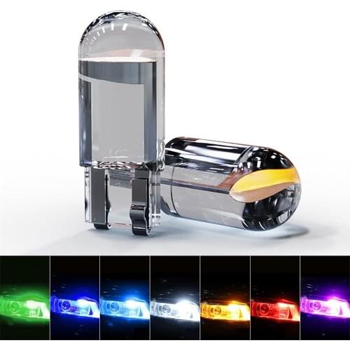 10/20/30pcs Acrylic Shell Original 1SMD COB T10 W5W 194 168 LED Car Bulb Green Red Blue Amber License Plate Lamp 12V Dome Light