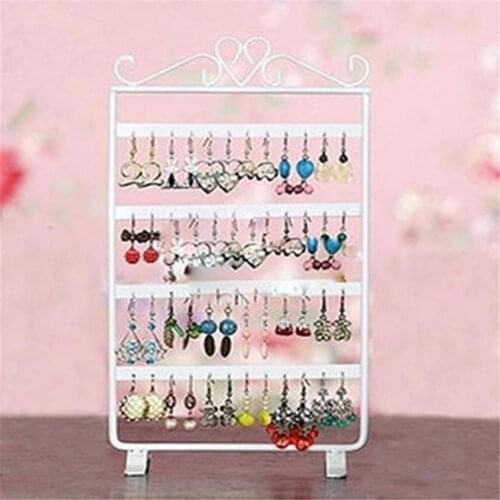 48 Holes Earrings Hanging Rack Sturdy Stable Metal Delicate Jewelry Display Stand Earrings Hanging Storage Jewelry Organizer