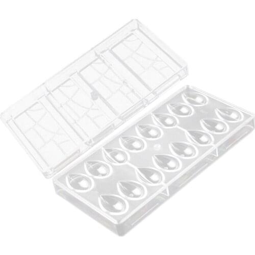 Lotus Shape PC Polycarbonate Chocolate Mold & Candy Bar Chocolate Mold Stock Cake Decorating Tool Transparent