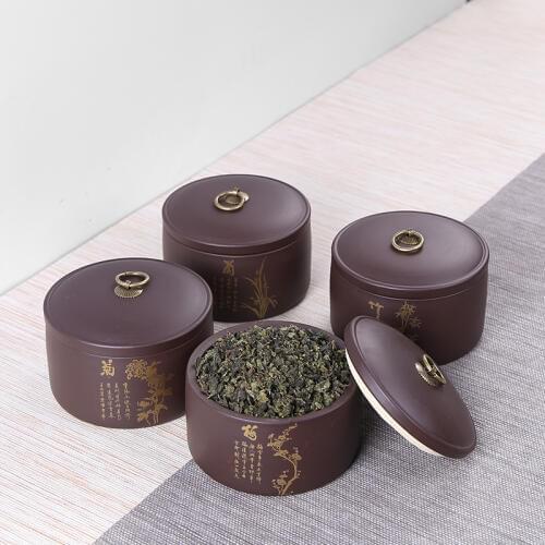 Gilt Black Tea Container Kitchen Tableware Porcelain Tea Caddy Storage Bottles Candy Coffee Jars Retro Cans Botes Para Alimentos