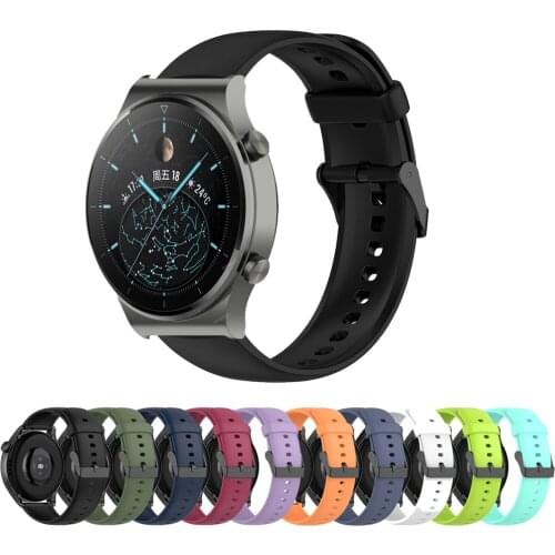 Watch Band 22mm SIlicone Strap For Huawei GT 2 46 GT2 Pro Watch Strap Replacements Watch3/ Honor Magic 1 2 46mm Watch Mens Strap