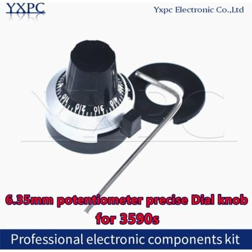 1pcs 3590 3590S 6.35 mm precision scale knob potentiometer knob equipped with multi-turn potentiometer