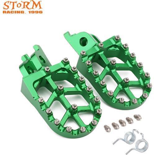 Billet Wide FootRest Foot Pegs Pedals For KAWASAKI KX250F KXF250 06-2018 KX250 450 2019-2020 KX450F KXF450 07-2018 KLX450R 08-13