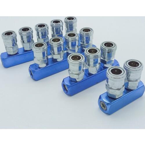 Piping Fitting Connector Air Hose Multi 3-Way Pass Quick Coupler SML-3