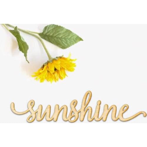 Sunshine Script Word Wood Sign - Wood Sign Art, Laser Cut Wood Sign, Cursive Wood