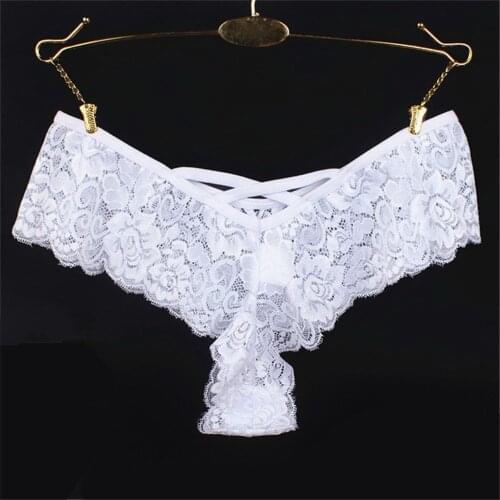 Stappy Back G-string Sexy Lace Underwear Plus Size M-XXL Ladies G String Lace Underpants Thin Perspective Female Thong Panties