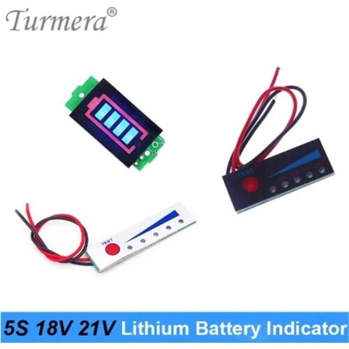Turmera 5S 18V 21V Battery indicator Tester Lithium Battery Capacity Displayer Module for Electric Drill Screwdriver 18V 21V Use