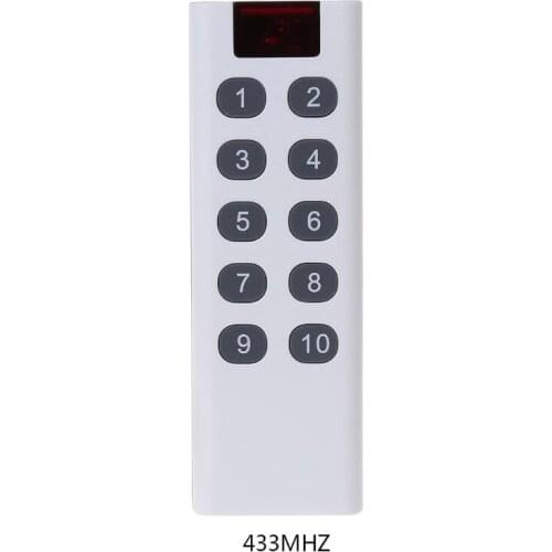 Universal Wireless Learning Code Digital Remote Controller Transmitter 1/2/3/4/6/8/10 Channels Buttons Keypad AK-7010TX 50LA
