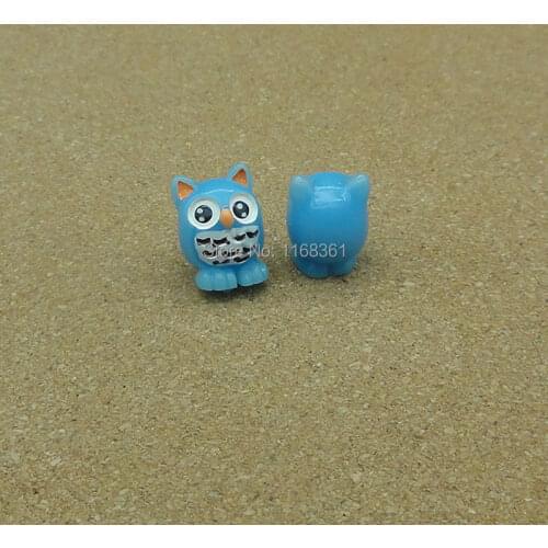 1pcs/lot resin solid little standing owl cartoon 15mm fairy garden gnome moss terrarium decor crafts bonsai home DIY A103-7