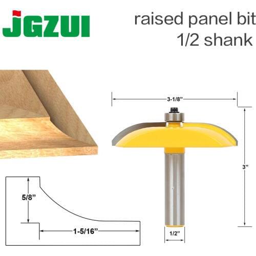 1pc 1/2" 12mm Shank Raised Panel Router Bit - Cove Door - 3-1/8" Diameter Woodworking cutter Tenon Cutter for Woodworking Tools