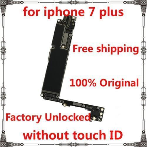 100% Original Motherboard for iphone 7 plus 7p 7 Plus without Touch ID 32GB 128GB 256GB mainboard IOS system logic board+Chips