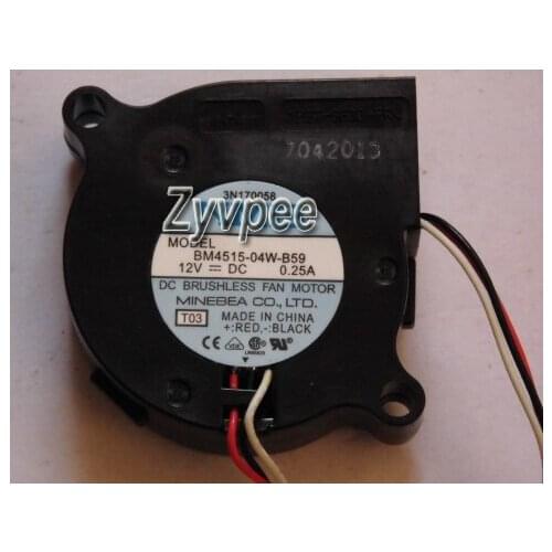 45x15mm BM4515-04W-B59 3N170058 12V 0.25A 3Wires T03 DC Blower Fan