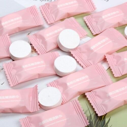 50/100pcs Outdoor Wipe Cleansing Compressed Towel Portable Travel Face Care Sports Makeup Soft Cotton Magic Expandable Mini