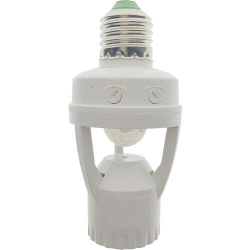 AC 110-220V 360 Degrees Pir Induction Motion Sensor IR Infrared Human E27 Plug Socket Switch Base Led Bulb Lamp Holder