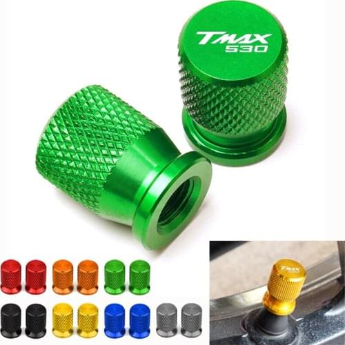 For YAHAMA TMAX TMAX530 530 Motorcycle Accessories Couple Aluminum Vehicle Wheel Tire Valve Stem Caps Covers Universal With Logo