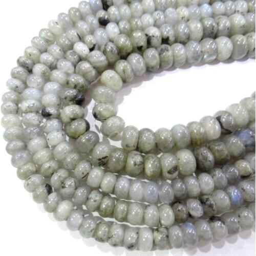 Wholesale Natural labradorite Rondelle Beads 4*6mm 5*8mm Spacer Beads For Jewelry Making Bracelet Accessories