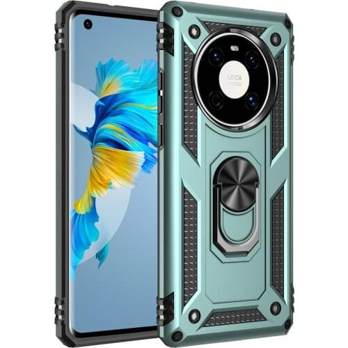 For Huawei Mate 40 Pro Plus 5G Luxury Case Metal Ring Car Phone Holder Back Panel for Huawei Mate 40 Case Mate40 Pro+ Shockproof