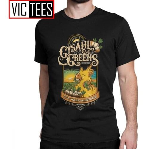 Men Final Fantasy T Shirt FF7 Video Game Strife Shinra Chocobo Pure Cotton Sweatshirt Novelty Tee Shirt Summer T-Shirt