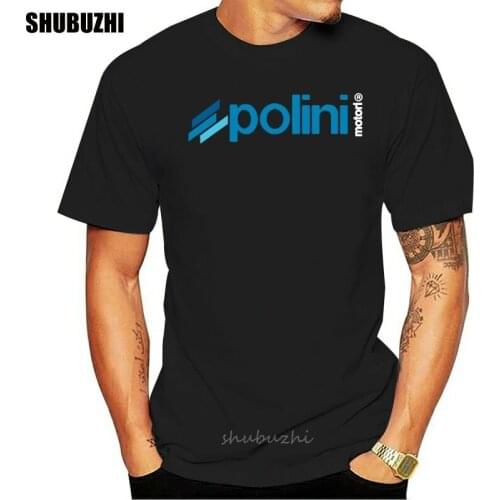 Black T-shirt POLINI Italy Scooter Racing Custom Mens Tshirt S to 3XL fashion t-shirt men cotton brand teeshirt