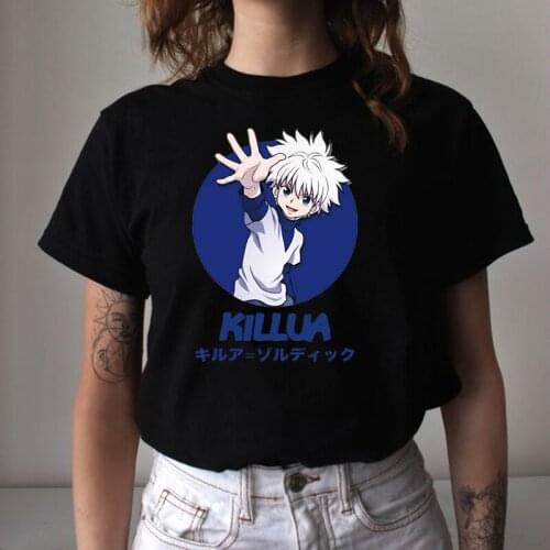 Unisex Anime T-SHIRT Hunter X Hunter Cartoon Killua Hisoka Tshirt My Hero Academia Jojo Bizarre Adventure T Shirt Kimetsu Tops