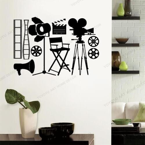 Image Wall Decal Filming Art Movie Wall Sticker Cinema Decoration Modern Design Film Wallpaper Movie Film Show Wall Murals rb127