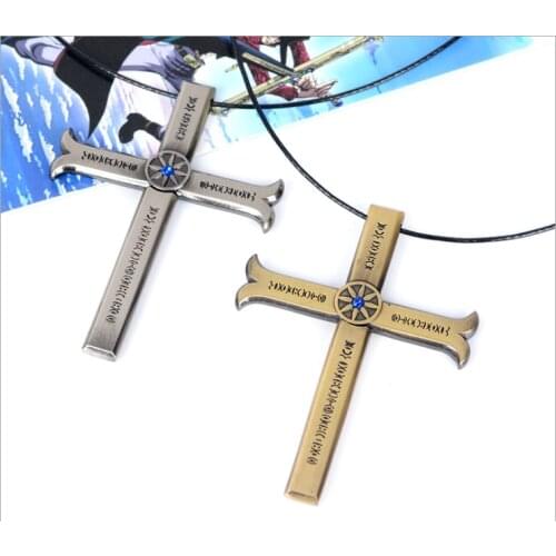 Anime Pirate King Dracule Mihawk Metal Necklace Hot Sale Cosplay Pendant For Men Accessories Gift