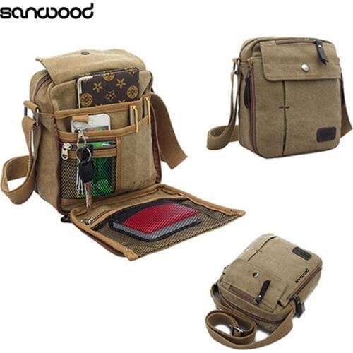 Fashion Vintage Canvas Multifunction Travel Satchel Casual Messenger Shoulder Bag
