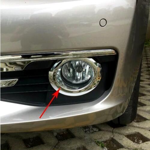 Fit For BMW 3 Series 2016 Car Front Fog Light Lamp Molding Ring Cover Foglight Trim Protectors ABS Chrome 2pcs Car Accessories