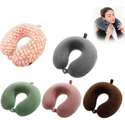U Shaped Memory Foam Neck Pillows Travel Pillow Neck Cervical Airplane Pillow Cervical Travel Soft Bedding Nursing Cushion