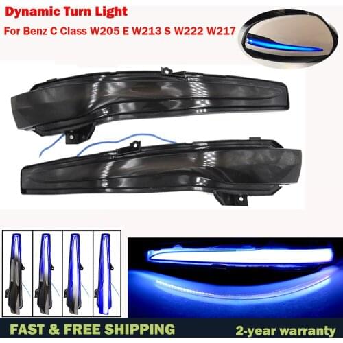 For Mercedes Benz C E S GLC W205 X253 W213 W222 V-Class W447 Dynamic Turn Signal Blinker Sequential Side Mirror Indicator Light