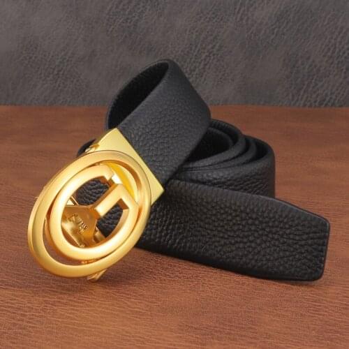 High Quality letter G Automatic Buckle luxury brand Designer belt men leather Waist Strap fashion casual ceinture homme