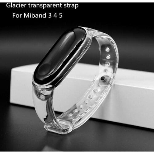 For Xiaomi Mi Band 6 5 4 Strap Transparent Silicone Wrist Straps for Xiomi Miband 3 Xiami band5 waterproof For Mi Bracelet 5 6