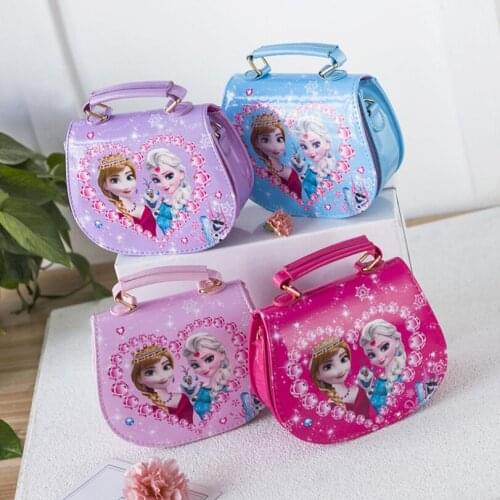 Disne Cute Mini Bag Children Sofia Handbag For Women Cartoon Mickey PU Waterproof Should Bag Kids Girls Fashion Messenger Bags