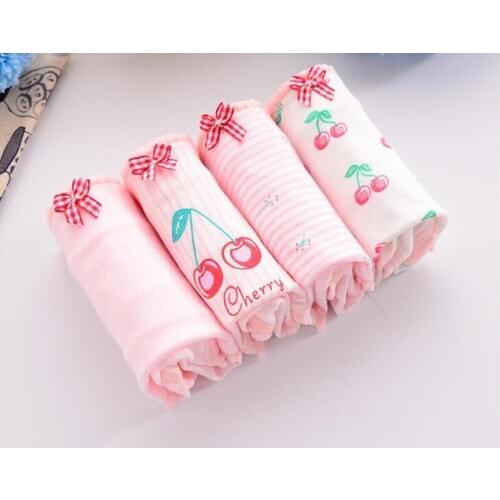 4pcs/lot Panties For Women Cotton Underwear Simple Print Underpants Female Sexy Lingerie Gril Briefs Womens Panty Every day