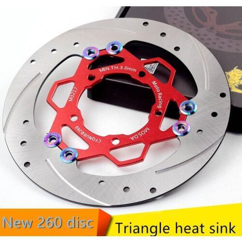 Universal Motorcycle 260mm Rear Brake Disc Rotor Rotors Large disc floating disc brake disc For BWS Honda YAMHA