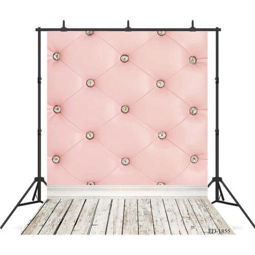 Pink Wall Wooden Board Floor Vinyl Backdrops Photography Props For Children Baby Birthday Portrait Photo Studio Background Decor