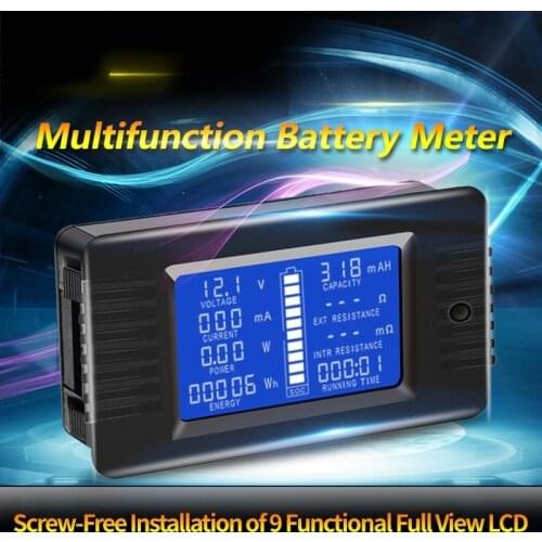 PZEM DC 0-200V 300A Voltmeter Ammeter Car Battery Tester Capacity Resistance Electricity Voltage Meter Monitor 12v 24v 48v 96v