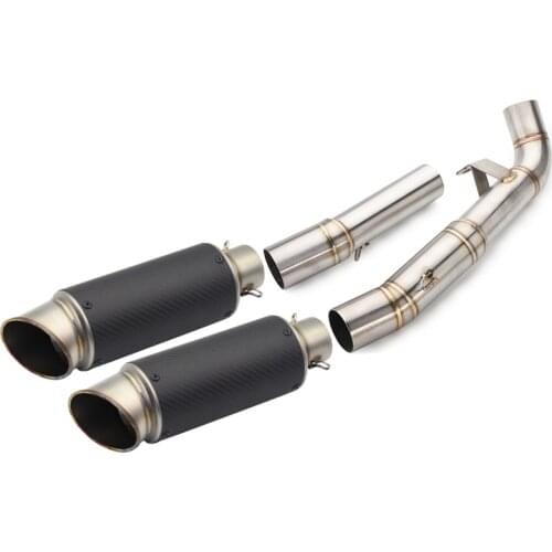 For Kawasaki Z1000 Slip On Exhaust System Muffler Pipe DB Killer Escape Moto Connect Mid Tube with Tailpipes 2007 2008 2009