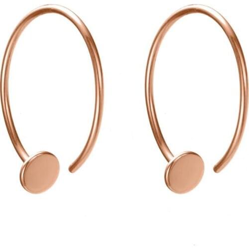 1Pair 20mm Round Cricle Dangle Earrings no hole Drop Metal Jewelry Pendant For Women Fashion Brincos Gift
