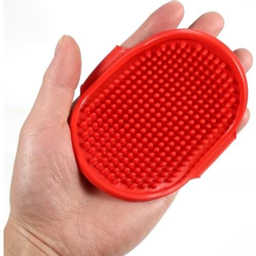 1pcs Pet Dog Cat Bath Brush Comb Rubber Glove Hair Fur Grooming Massaging Bathroom Cleaning Gloves pets Silicone Washing Glove
