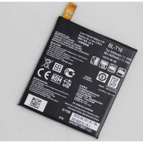 20pcs/lot BL T16 Internal Phone Replacement Battery BL-T16 For LG G Flex 2 H950 H955 H959 LS996 US995 3000mah Mobile Battery