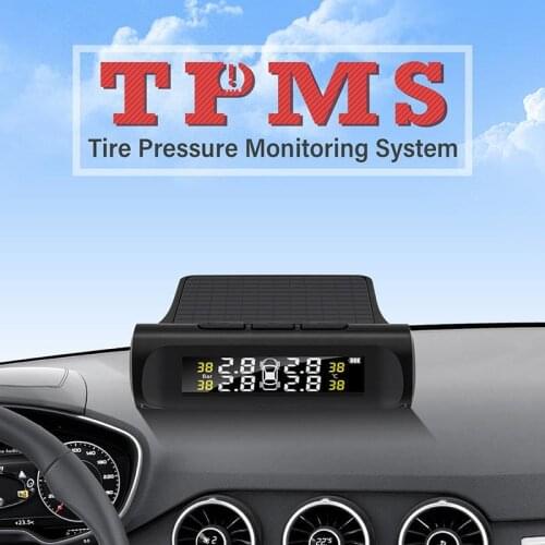 2021 LCD TPMS Sensor Car Alarm Tire Pressure Gauge Waterproof IP67 Tire Pressure Monitoring System Digital Electronic Security