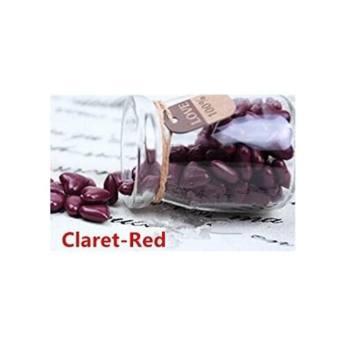 MDLG Vintage 90pcs Claret-Red Heart Shape Bottled Glass for Wax Seal Sealing Stamp Wedding Invitations Adhesive Wax Sticks Beads