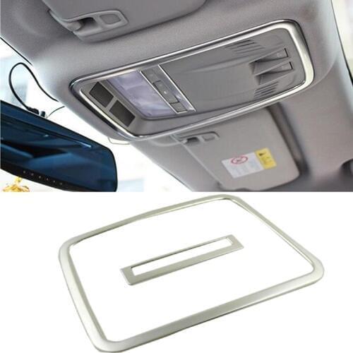 Car cover stick Stainless Steel front head read reading switch light lamp frame roof trim part For Chevrolet Cruze 2017 2018