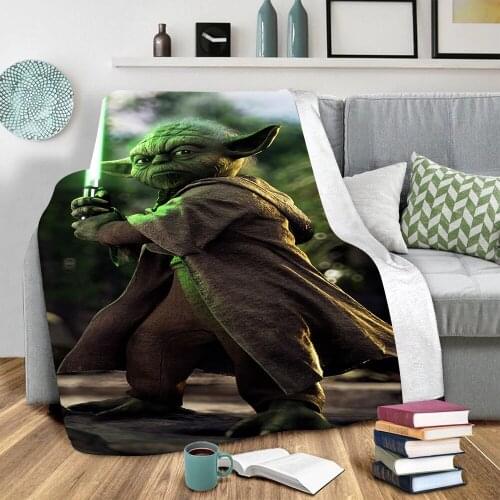 Disney Yoda Baby Sherpa Blanket Cartoon Star Wars Throw Duvet Sofa Bed Car for Kids Children Baby Super Warm Comfortable Soft
