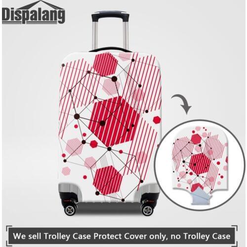 Dispalang Geometric Patterns Elastic Stretch Luggage Protective Covers For 18-32 Inch Travel Case Women Dust Rain Suitcase Cover