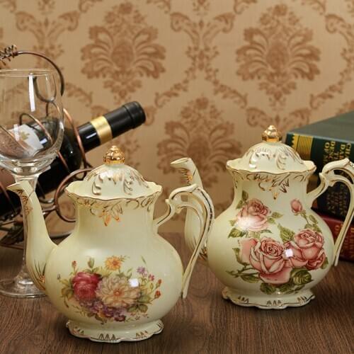 European Ceramic Teapot Set Household Ceramic Coffee Pot Set Cute Porcelain Coffee Maker Cool Kettle
